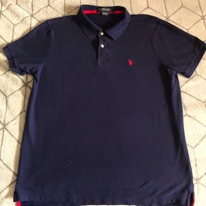 Men’s Polo Shirt - Dark Blue - L
